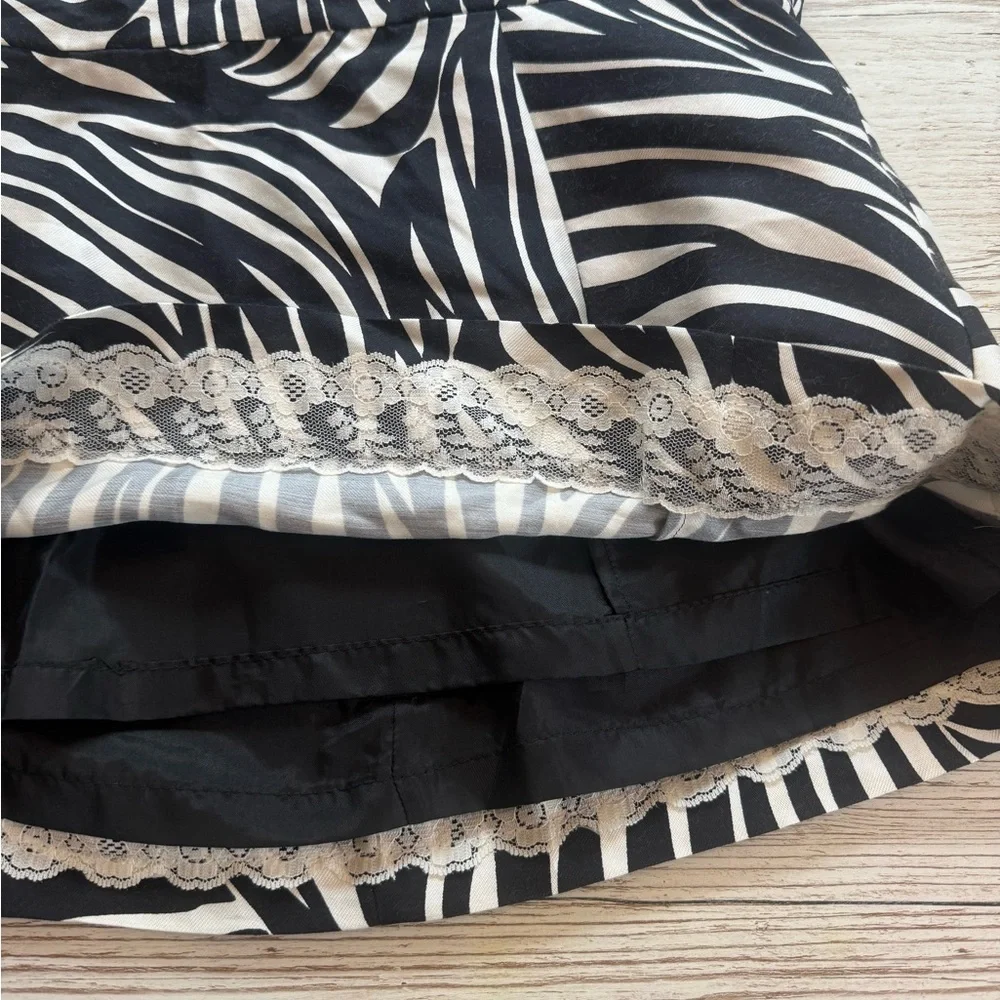 Kate Spade Look For the Silver Lining Zebra Peplum Sleeveless Top 2